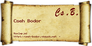 Cseh Bodor névjegykártya